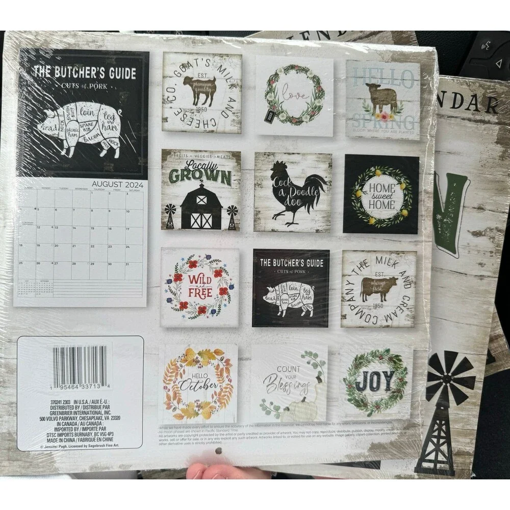 Locally Grown Farm themed calendars (4)